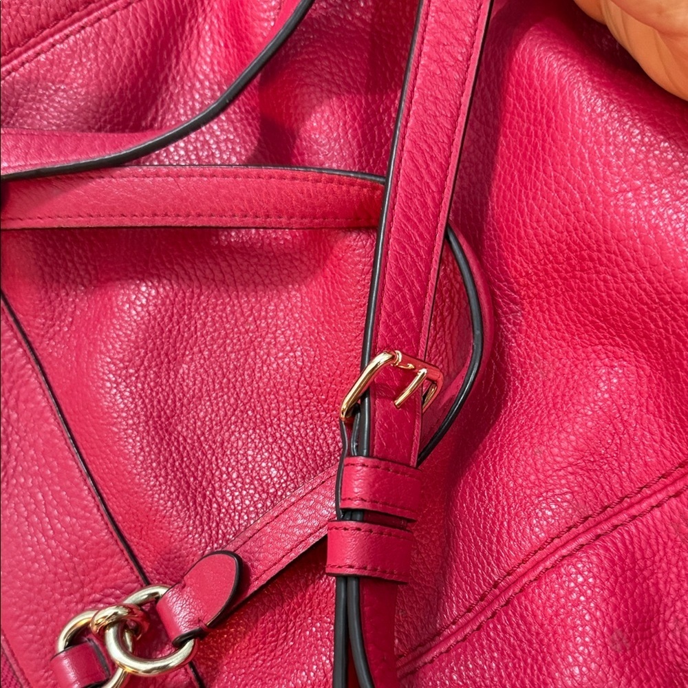 Cherry Red- Coach Lennox PebbleLeather Tote - Picture 14 of 17